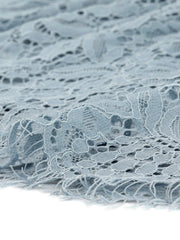 Lace Long Sleeve Ruffle Stand Neck Floral Blouse