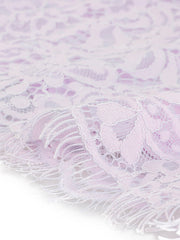 Lace Long Sleeve Ruffle Stand Neck Floral Blouse