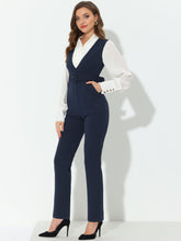 High Waisted Belted Sleeveless Long Suspender Overall Jumpsuit