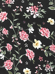 Button Down Floral Long Sleeve Point Collar Blouse