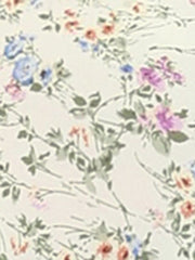 Button Down Floral Long Sleeve Point Collar Blouse
