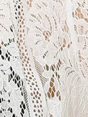 Stand Collar Zip Up Mesh Sheer Lace Crop Bomber Jacket