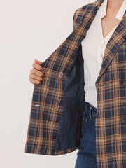 Notched Lapel Double Breasted Work Formal Blazer