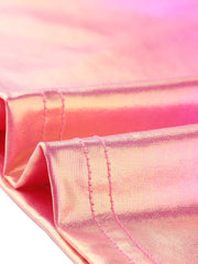 Shiny Sleeveless Camisole Club Shimmer Metallic Tank Top