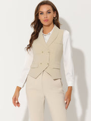 Lapel Collar Dressy Versatile Racerback Suit Vest Waistcoat