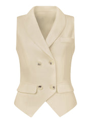 Lapel Collar Dressy Versatile Racerback Suit Vest Waistcoat