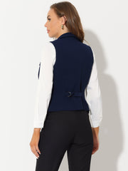 Lapel Collar Dressy Versatile Racerback Suit Vest Waistcoat