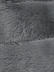 Winter Warm Cropped Collarless Faux Fur Fluffy Jacket