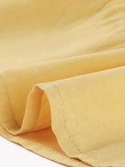 Midi Solid Elastic Waist Flare Tiered Long Pockets A-Line Skirt