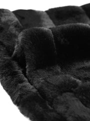 Fluffy Vest Jacket Stand Collar Sleeveless Faux Fur Coat