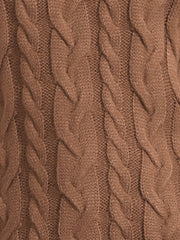 Turtleneck Twist Solid Color Knit Pullover Sweater Vest