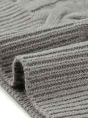 Turtleneck Twist Solid Color Knit Pullover Sweater Vest