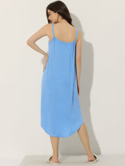 Spaghetti Strap Cami Nightdress Lounge Pajama Dress Nightgown