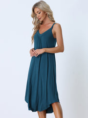 Spaghetti Strap Cami Nightdress Lounge Pajama Dress Nightgown