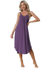 Spaghetti Strap Cami Nightdress Lounge Pajama Dress Nightgown