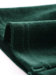 Long Sleeve Lapel Collar Velvet Open Front Cropped Bolero Shrugs
