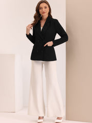 Notched Lapel Double Breasted Work Formal Blazer