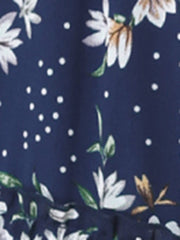 Ruffle Boho Chiffon Floral Printed Long Tiered Midi Skirt