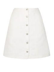 Casual Short Button Down Jeans Skirt
