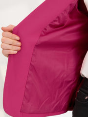 Open Front Office Work Business Crop Suit Blazer Jacket