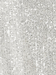 Sequin Top Round Neck Short Sleeve Party Clubwear Blouse