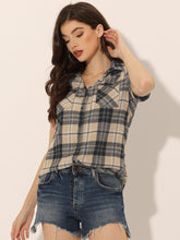 Classic Plaid Button Down Short Sleeve Shirt