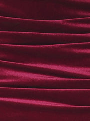 Solid Velvet Party Bodycon Mini Ruched Skirt