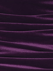 Solid Velvet Party Bodycon Mini Ruched Skirt