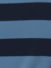 Striped 3/4 Sleeve Casual Basic Boat Neck T-shirt