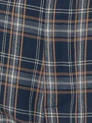 Plaid Elastic Waist Casual Work Office Long Pants