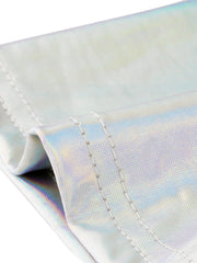 Women's Cropped Bolero Holographic Party Shimmering Shiny Lightweight Metallic Cardigan