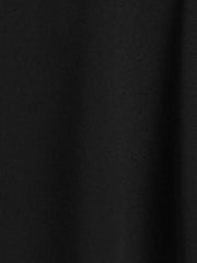 V Neck Half Placket Short Sleeve Textured A-Line Midi Dress