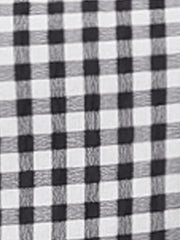 Summer Gingham Tops Square Neck Ruffle Cap Sleeve Blouse