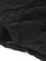 Elegant Lace 3/4 Sleeves Ruffles Bodycon Fishtail Dress