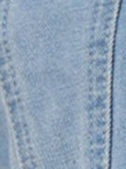 Summer Button Down Cap Short Sleeve Cropped Jean Denim Jacket