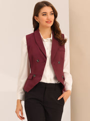 Waistcoat Lapel Collar Dressy Versatile Racerback Suit Vest