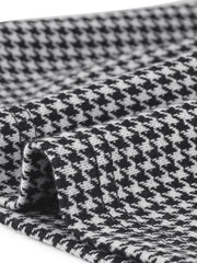 Houndstooth V Neck Long Sleeve Elegant Sheath Dresses