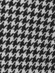 Houndstooth V Neck Long Sleeve Elegant Sheath Dresses