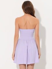 Strapless Sweetheart Neck Fit And Flare Mini Tube Top Dress