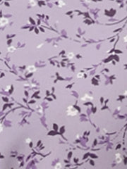 Floral Drawstring Waist Sleeveless A-Line Midi Dress Sundress