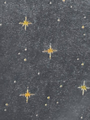 Sheer Puff Sleeve Square Neck Glitter Metallic Star Velvet Mini Dress