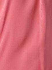 Office Keyhole Pleated Front Ruched 3/4 Sleeve Chiffon Blouse
