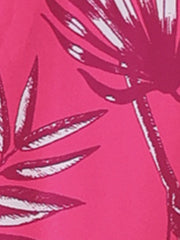 Hawaiian Tropical Leaves Floral Short Sleeve Button Down Shirt