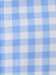 Gingham Checks Ruffled Peter Pan Collar 1960s Vintage Mini Dress