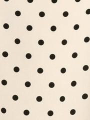 Polka Dots Print V Neck Short Sleeve Elegant Work Office Tops