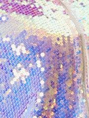 Sequin Sparkle Party Long Sleeve Zipper Bomber Jacket