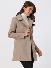 Peter Pan Collar Double Breasted Long Trench Pea Coat