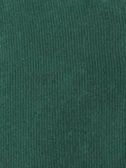 High Waist Button Front Belted Corduroy A-Line Midi Skirt