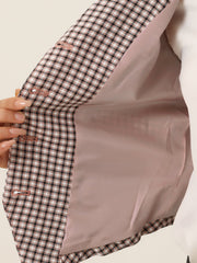 Plaid Waistcoat Notched Lapel Collar Single Breasted Vintage Vest