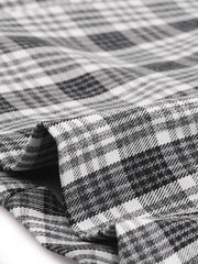 Plaid Waistcoat Notched Lapel Collar Single Breasted Vintage Vest